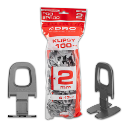 KLIPSY SYSTEM POZIOMOWANIA 2mm 100szt SP600